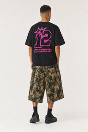 T-Shirt "4PLAYERS" BackLogo 12 Black/GlitterPink