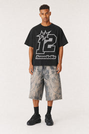 T-Shirt "4PLAYERS" FrontLogo 12 Black/Glitter