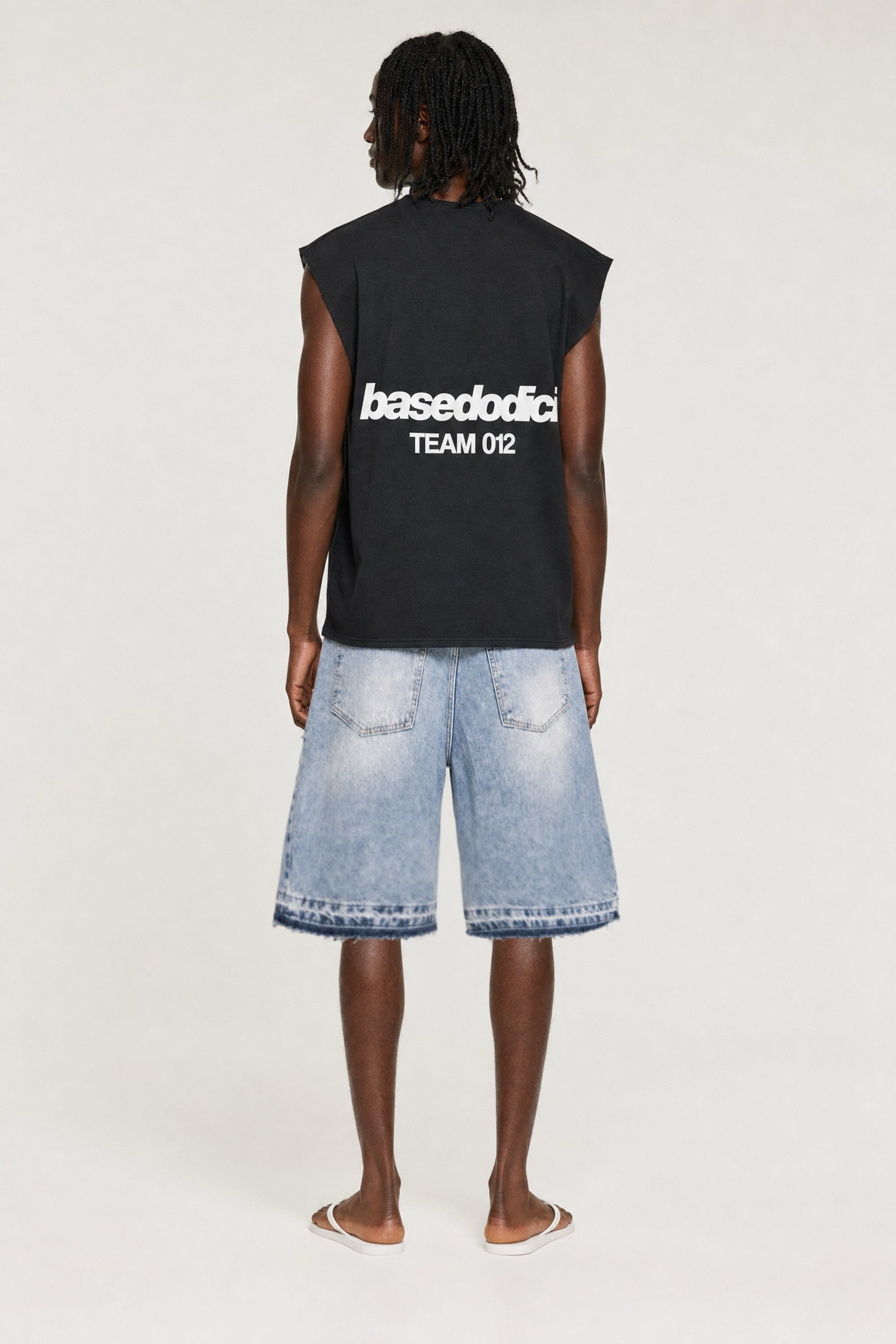 Jorts "CRUEL SEASON" Front Logo Bleached Blue