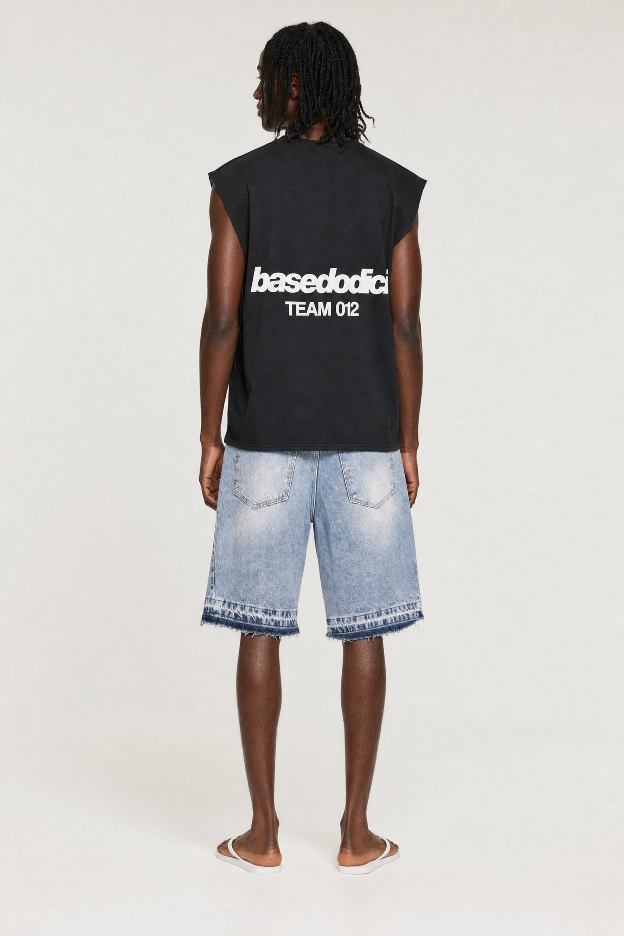 Jorts "CRUEL SEASON" Front Logo Bleached Blue