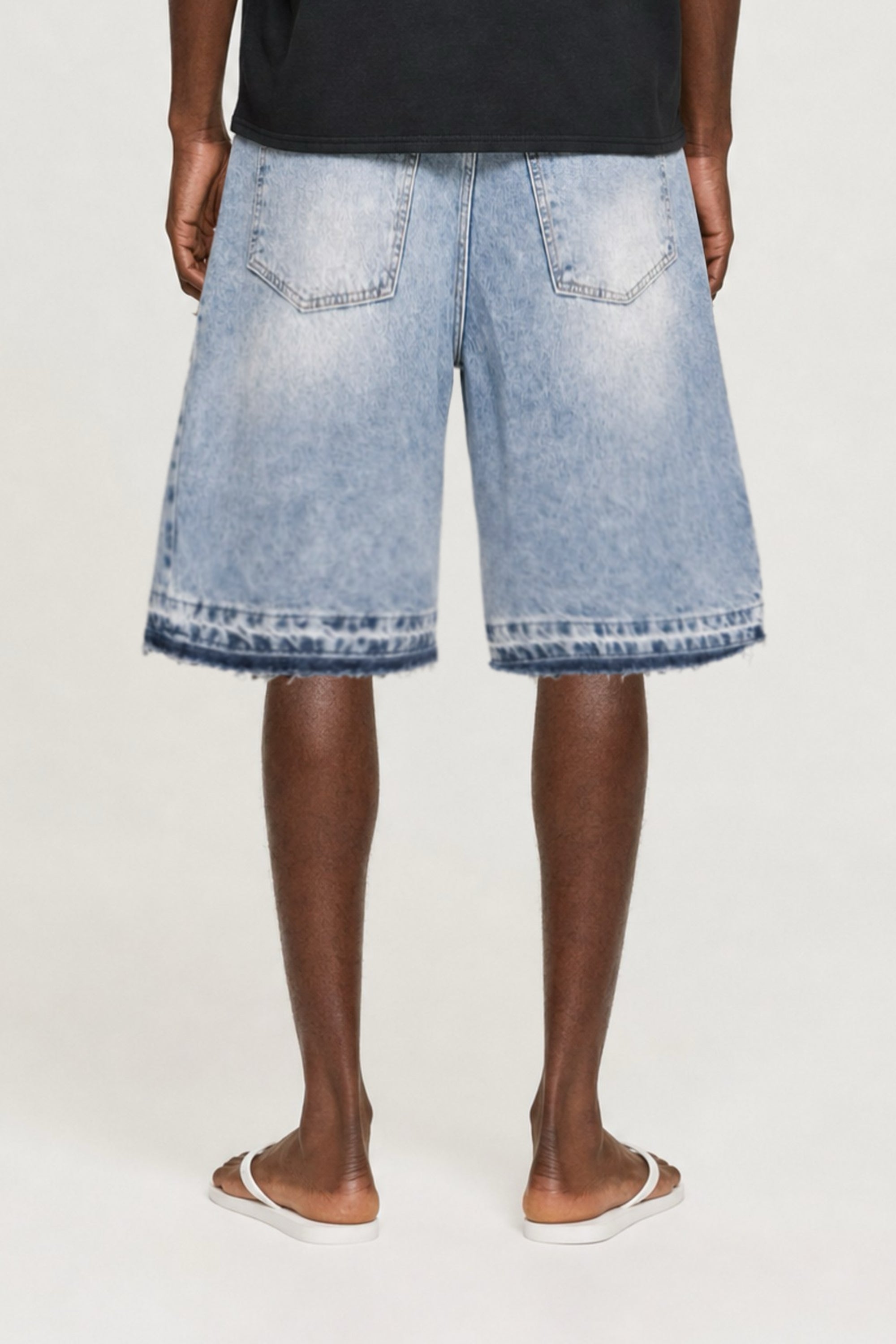 Jorts "CRUEL SEASON" Front Logo Bleached Blue