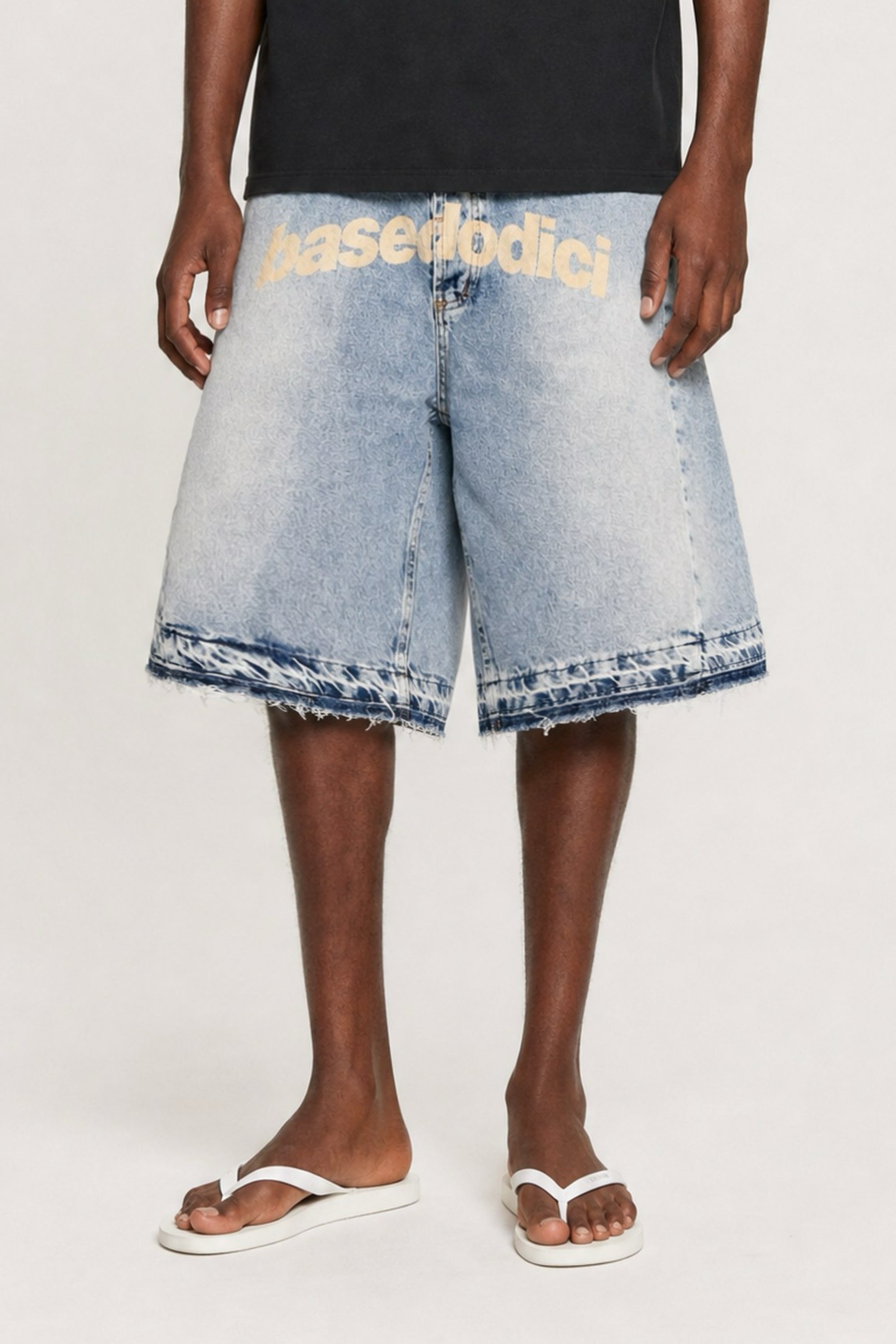 Jorts "CRUEL SEASON" Front Logo Bleached Blue