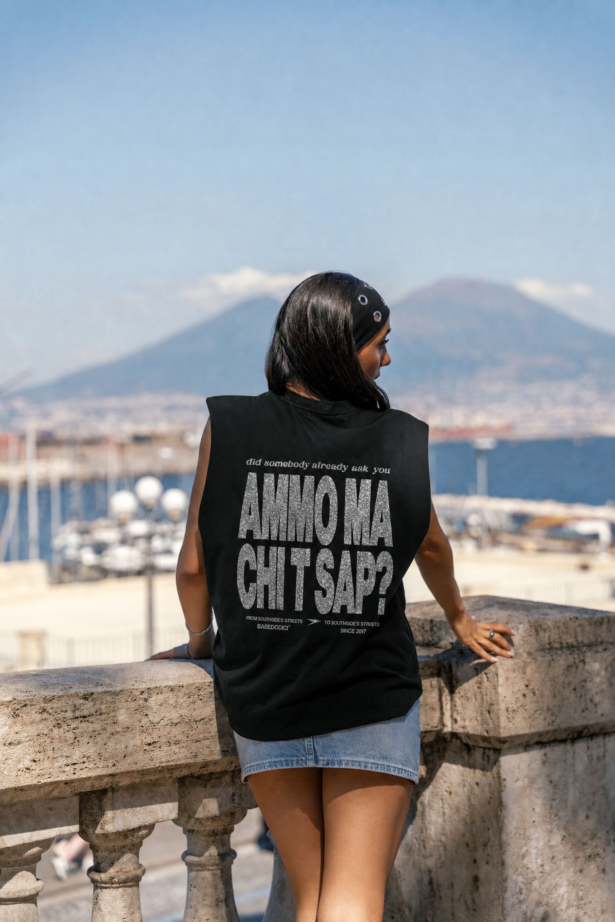 Tank "AMMO COUTURE" CHI'T'SAP Black/Glitter