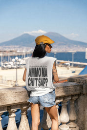 Tank "AMMO COUTURE" CHI'T'SAP White/Glitter