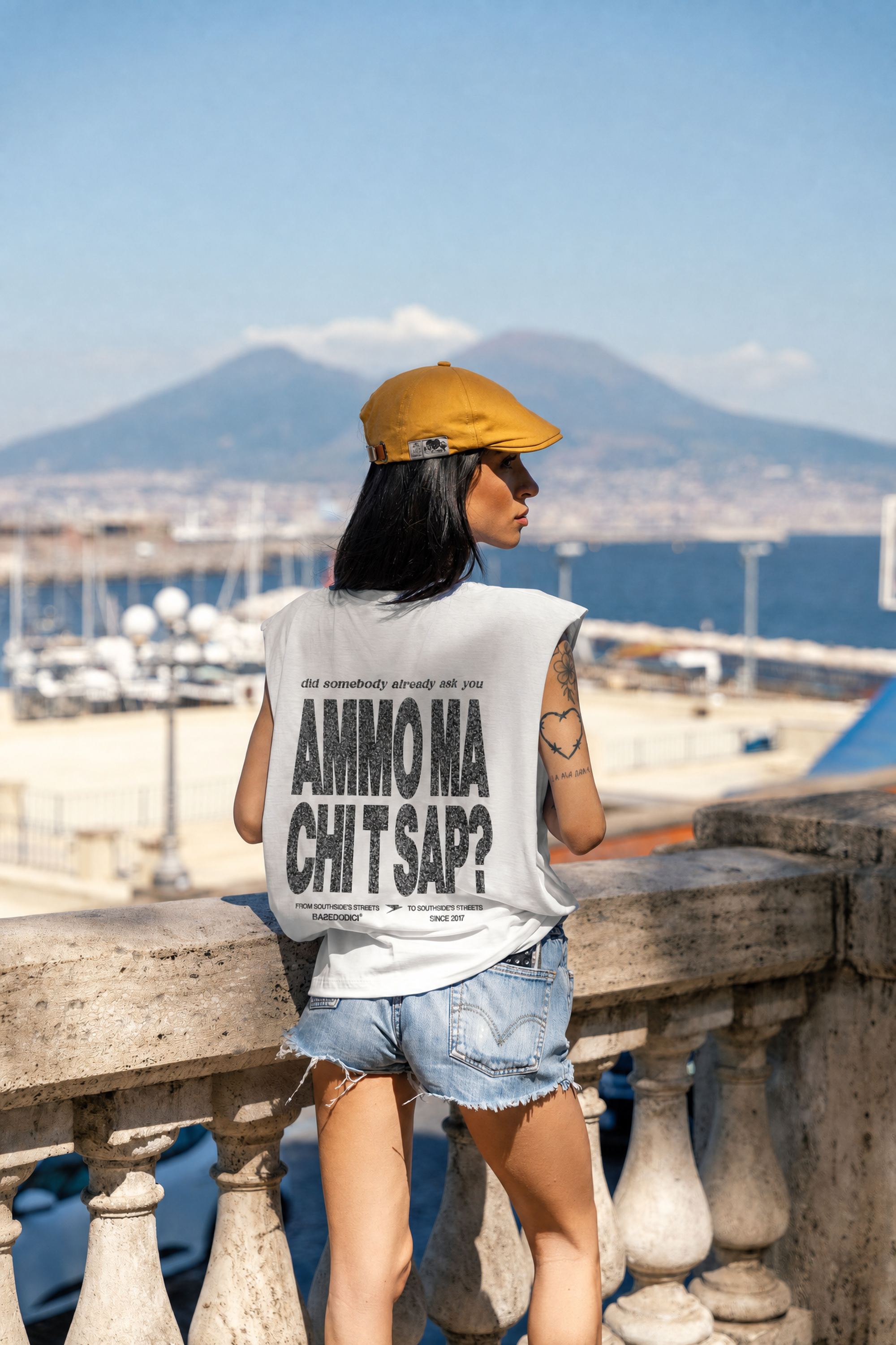 Tank "AMMO COUTURE" CHI'T'SAP White/Glitter