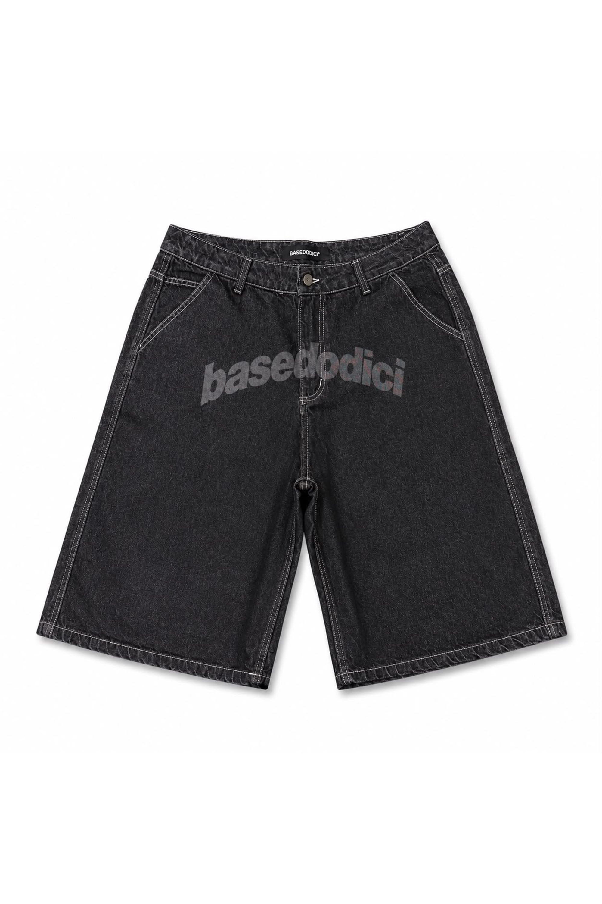 Jorts "CRUEL SEASON" Front Logo Raw Black