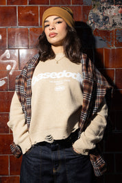 "RUDEBOY LDN" Knitwear Front Logo Cream