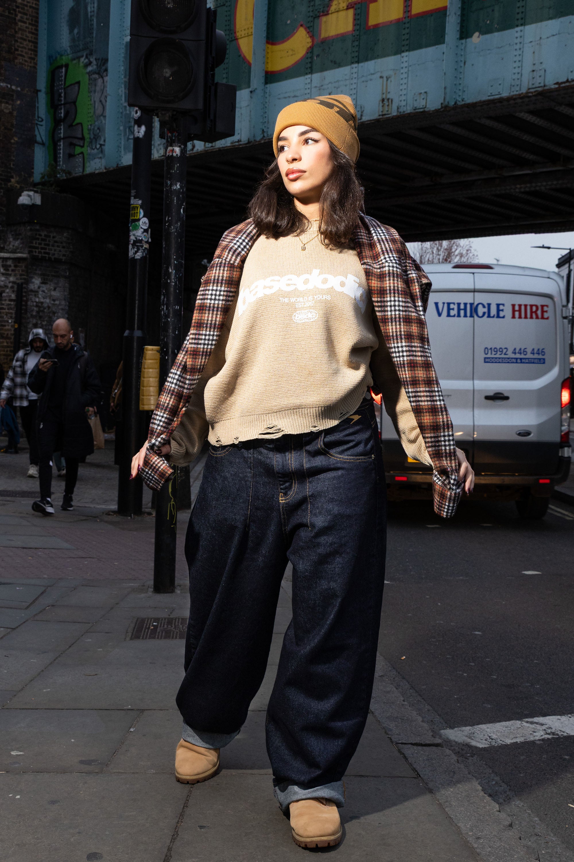 "RUDEBOY LDN" Knitwear Front Logo Cream