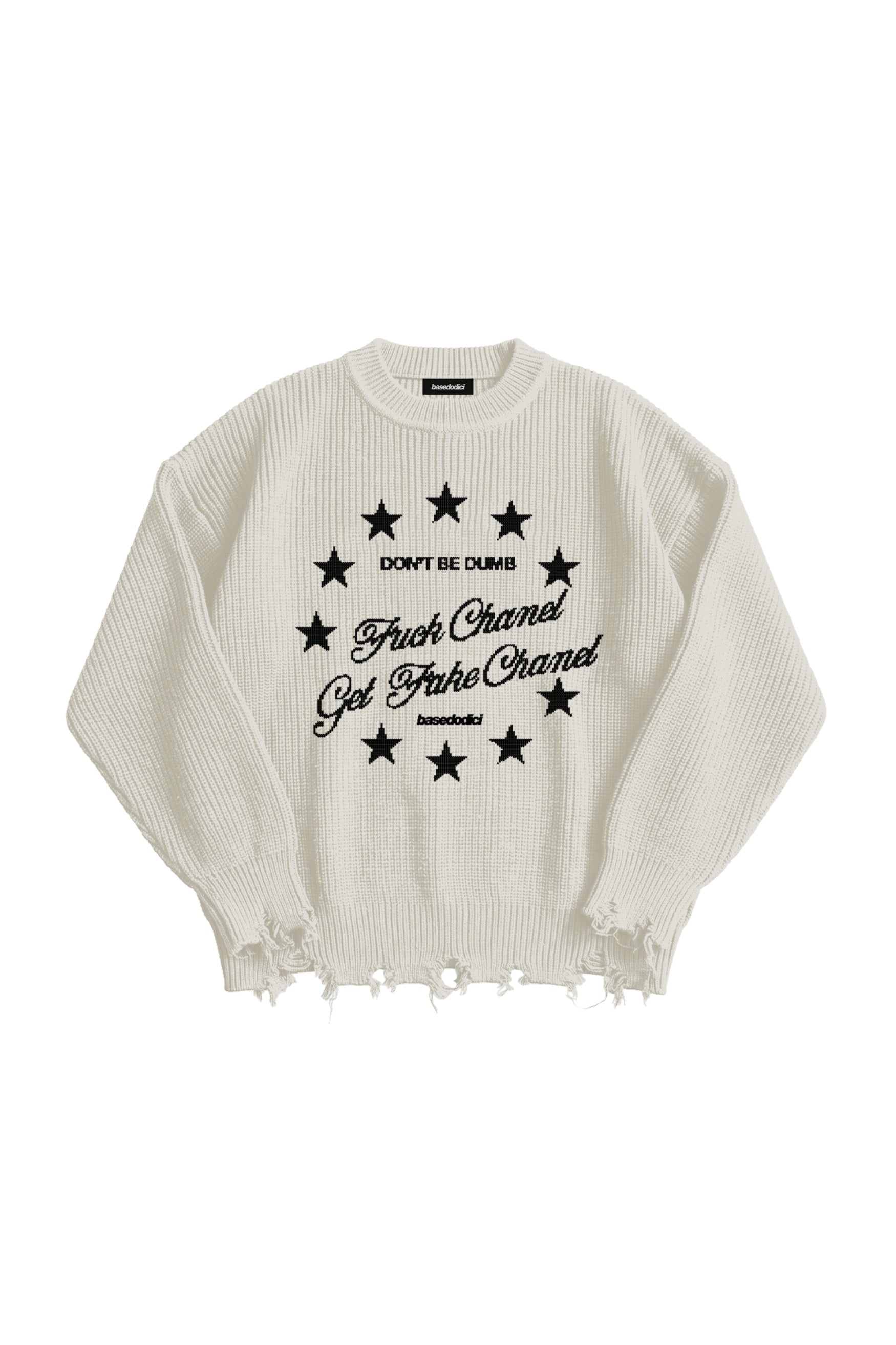 Knitwear "THE NOISE" FakeC**nel White/Black
