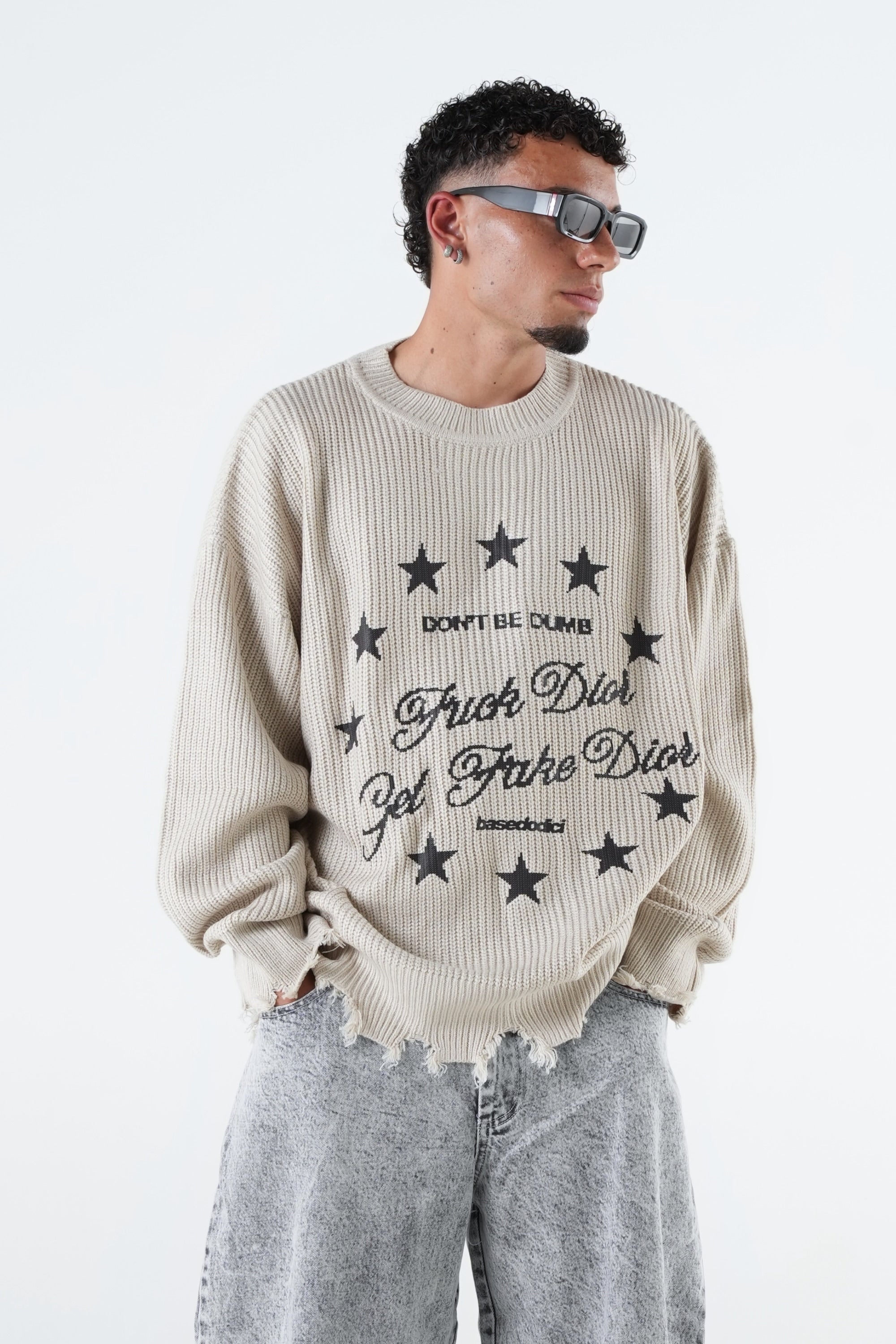 Knitwear "THE NOISE" FakeD**r Sand/Black