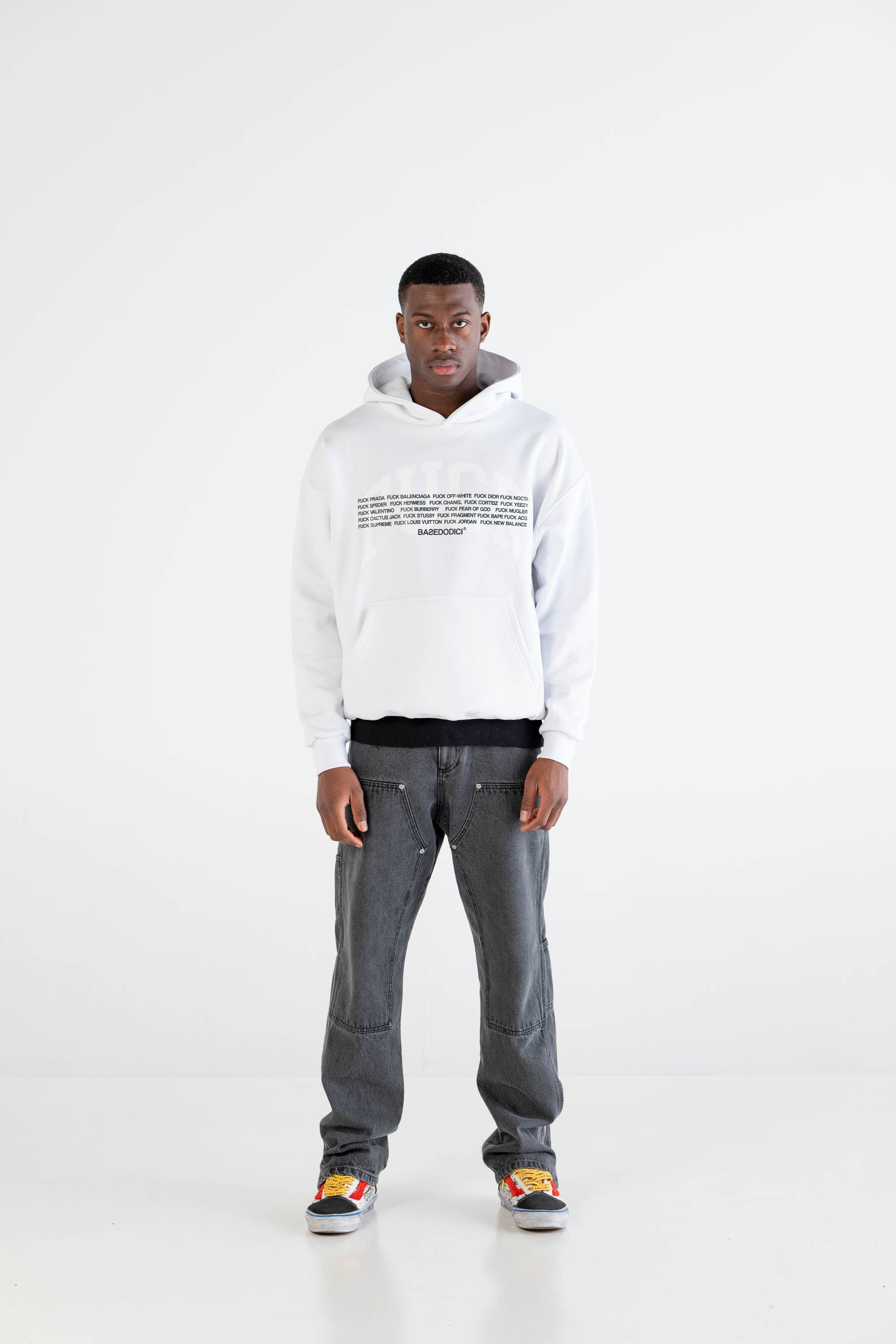 Hoodie "FCK 3.0" Logos White