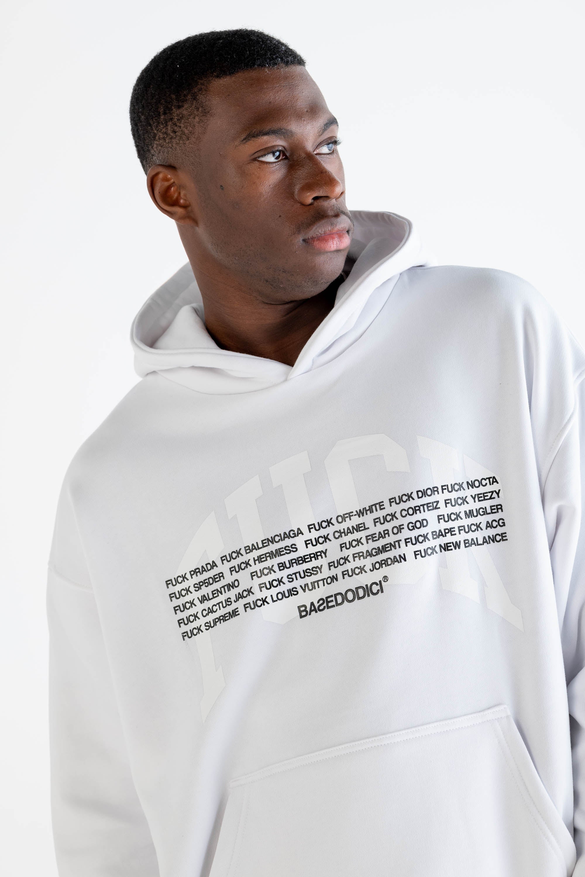 Hoodie "FCK 3.0" Logos White