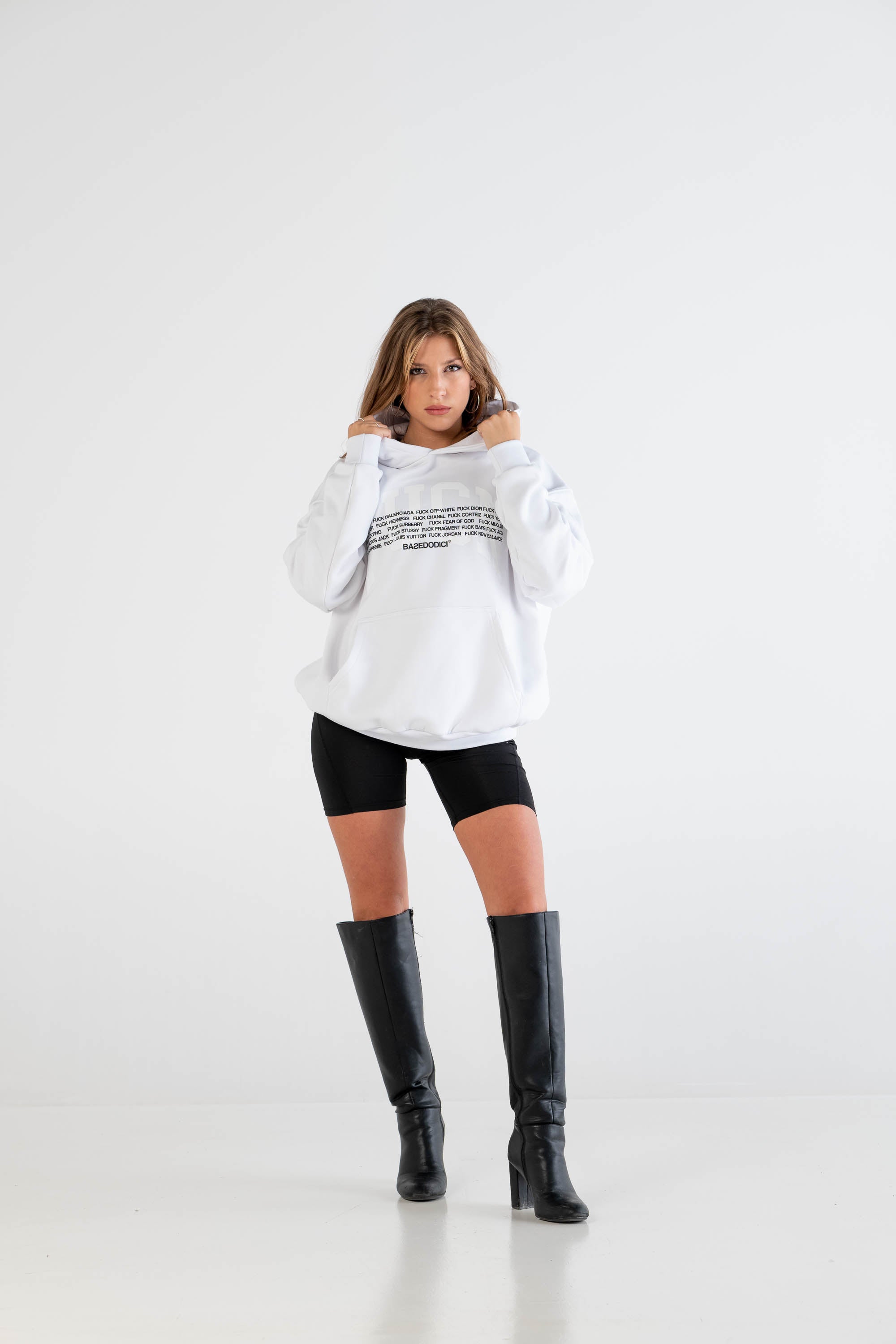 Hoodie "FCK 3.0" Logos White