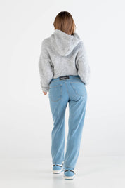 Knit Hoodie “DYSTOPIA” Grey