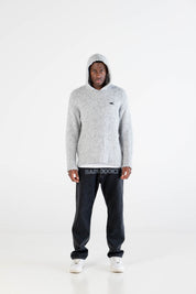 Knit Hoodie “DYSTOPIA” Grey