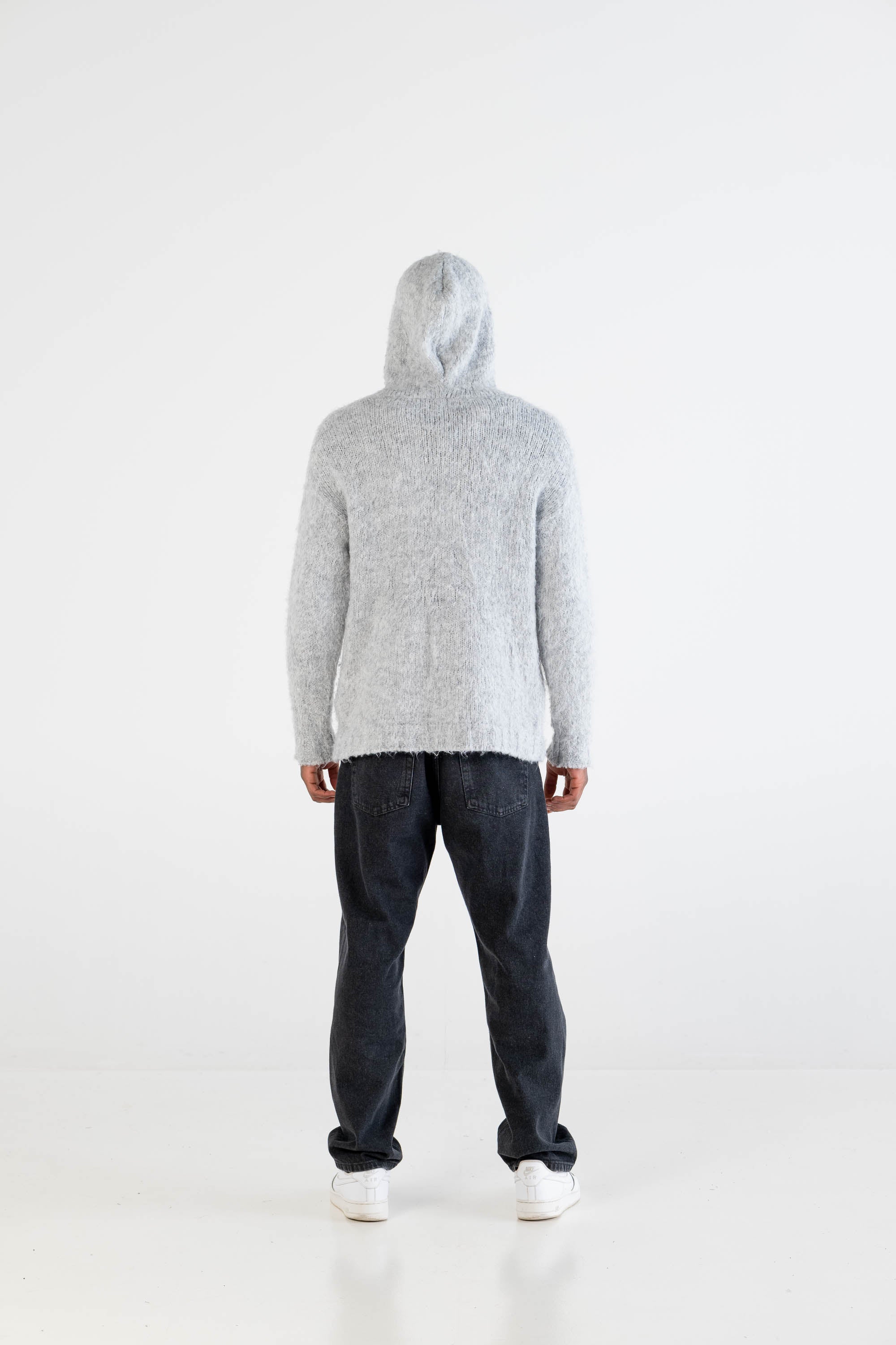 Knit Hoodie “DYSTOPIA” Grey