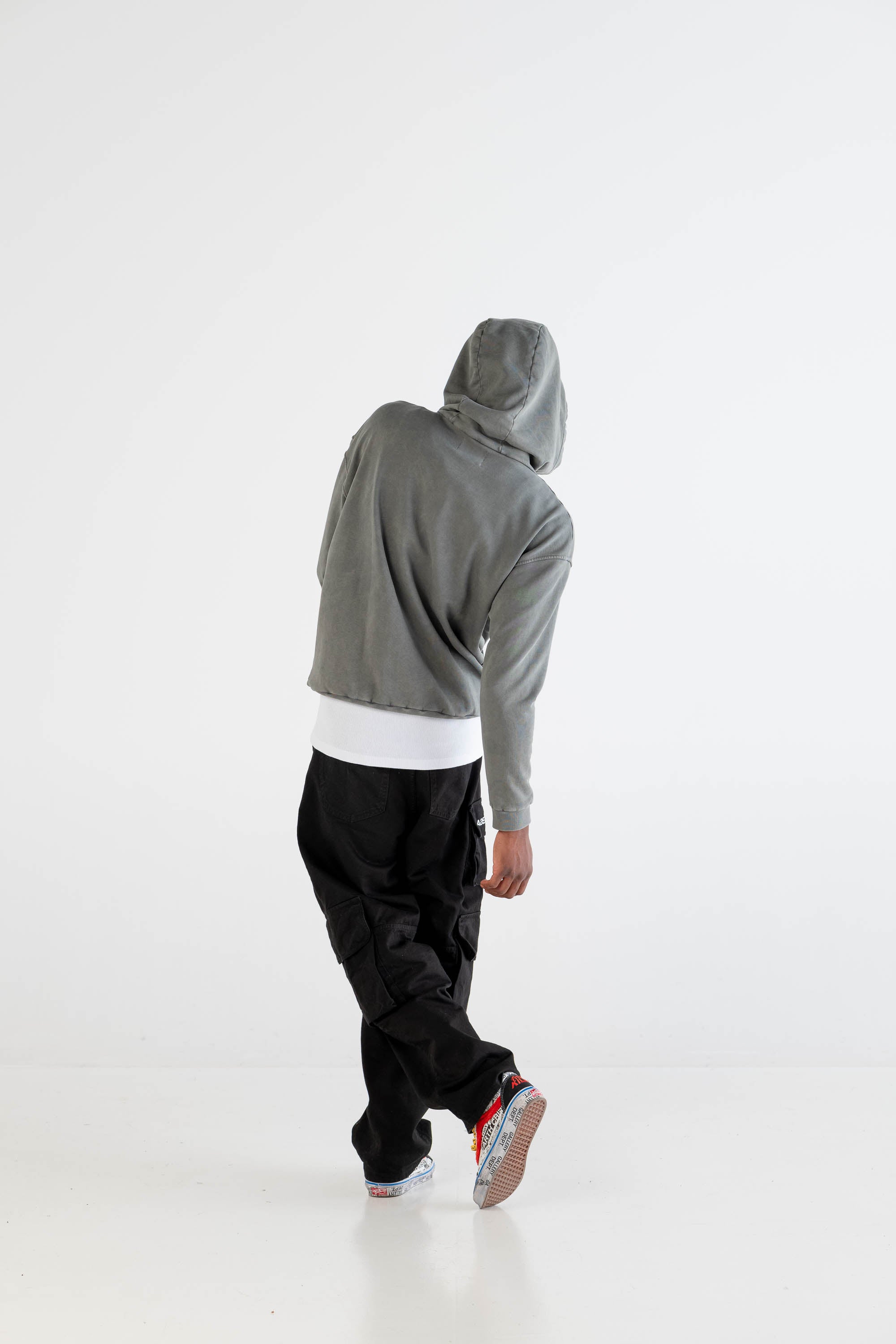 Boxy Hoodie “DYSTOPIA” 012 Stone Washed