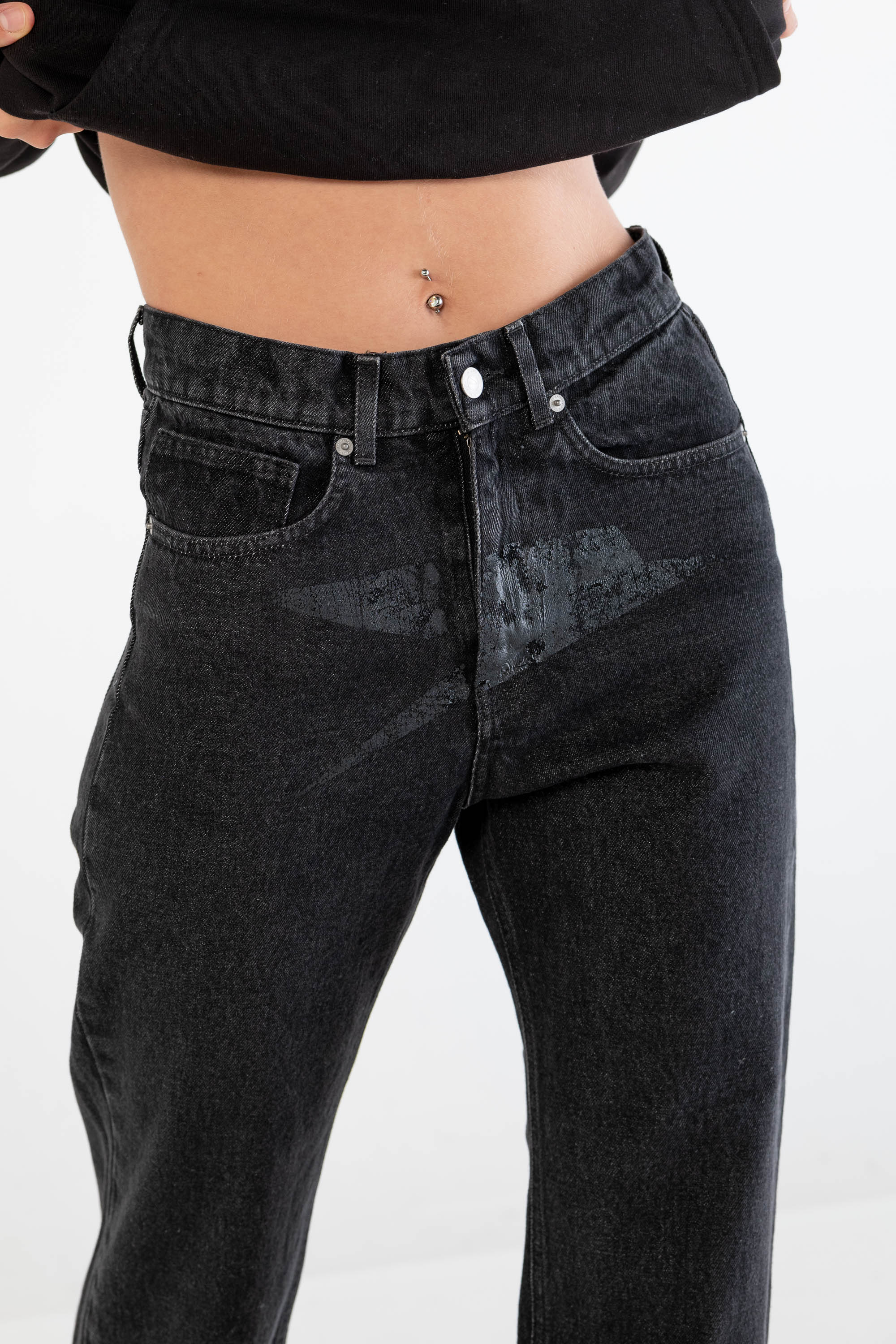 Denim Pants “DYSTOPIA” Dove Black