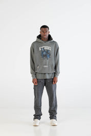 Hoodie “DYSTOPIA” Wolves Stone Washed