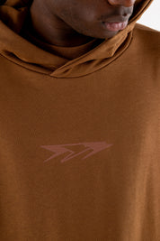 Boxy Hoodie “RESORT” Triple Logo Brown