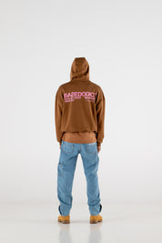 Boxy Hoodie “RESORT” Triple Logo Brown