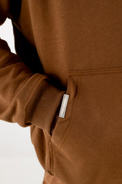 Boxy Hoodie “RESORT” Triple Logo Brown