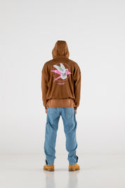 Boxy Hoodie “RESORT” Dove Brown