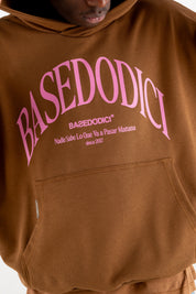 Boxy Hoodie “RESORT” Dove Brown