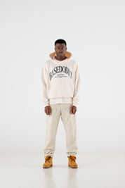 Boxy Hoodie “RESORT” Dove Cream