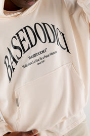 Boxy Hoodie “RESORT” Dove Cream