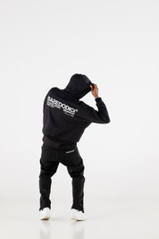 Boxy Hoodie “RESORT” Triple Logo Black