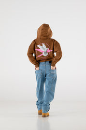 Hoodie Boxy “RESORT” Dove Brown