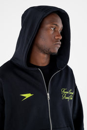 Full Zip “RESORT” Racing Black