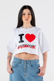 Crop Top “RESORT” iLove White