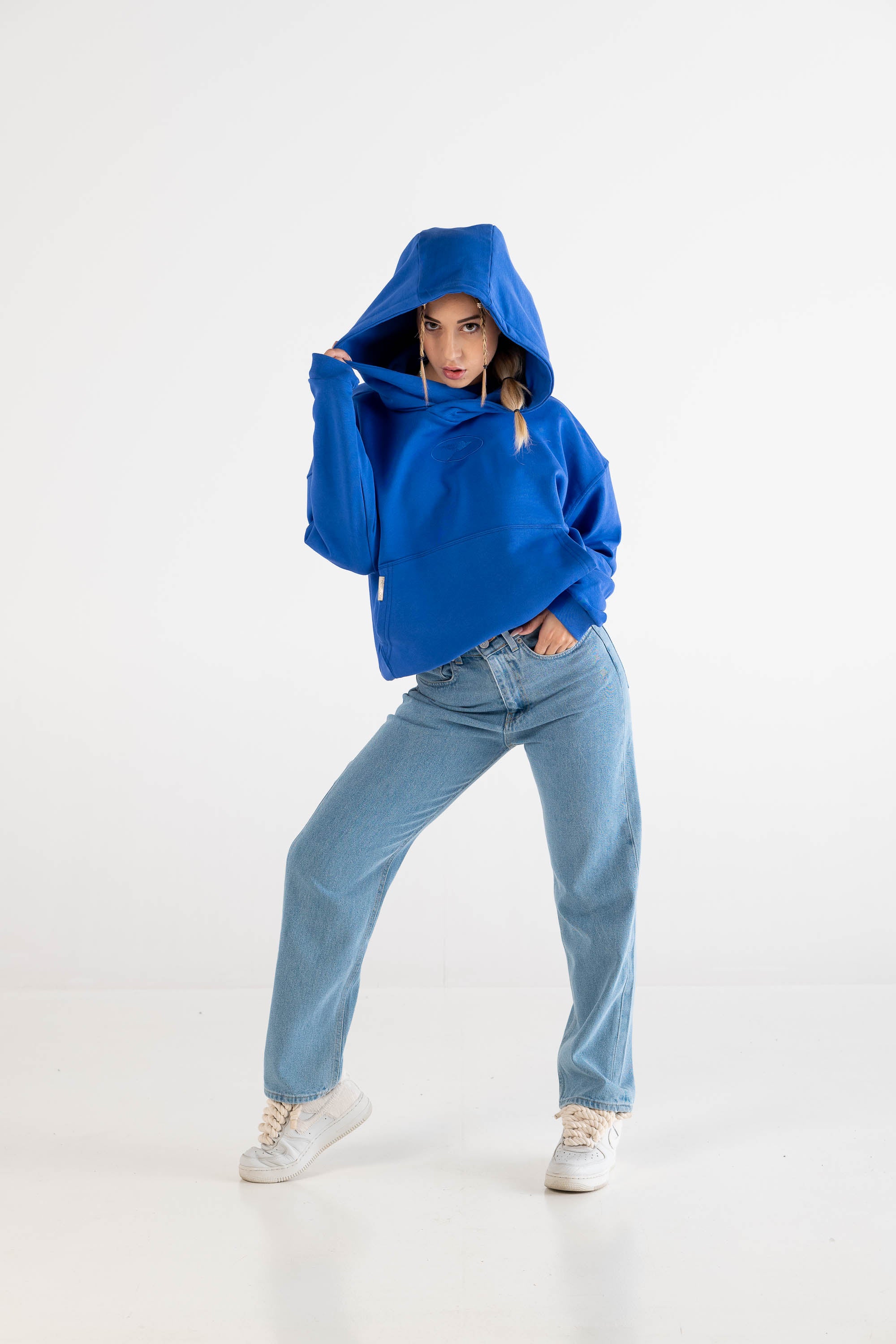 Hoodie Boxy “DYSTOPIA” LastDecade Blue