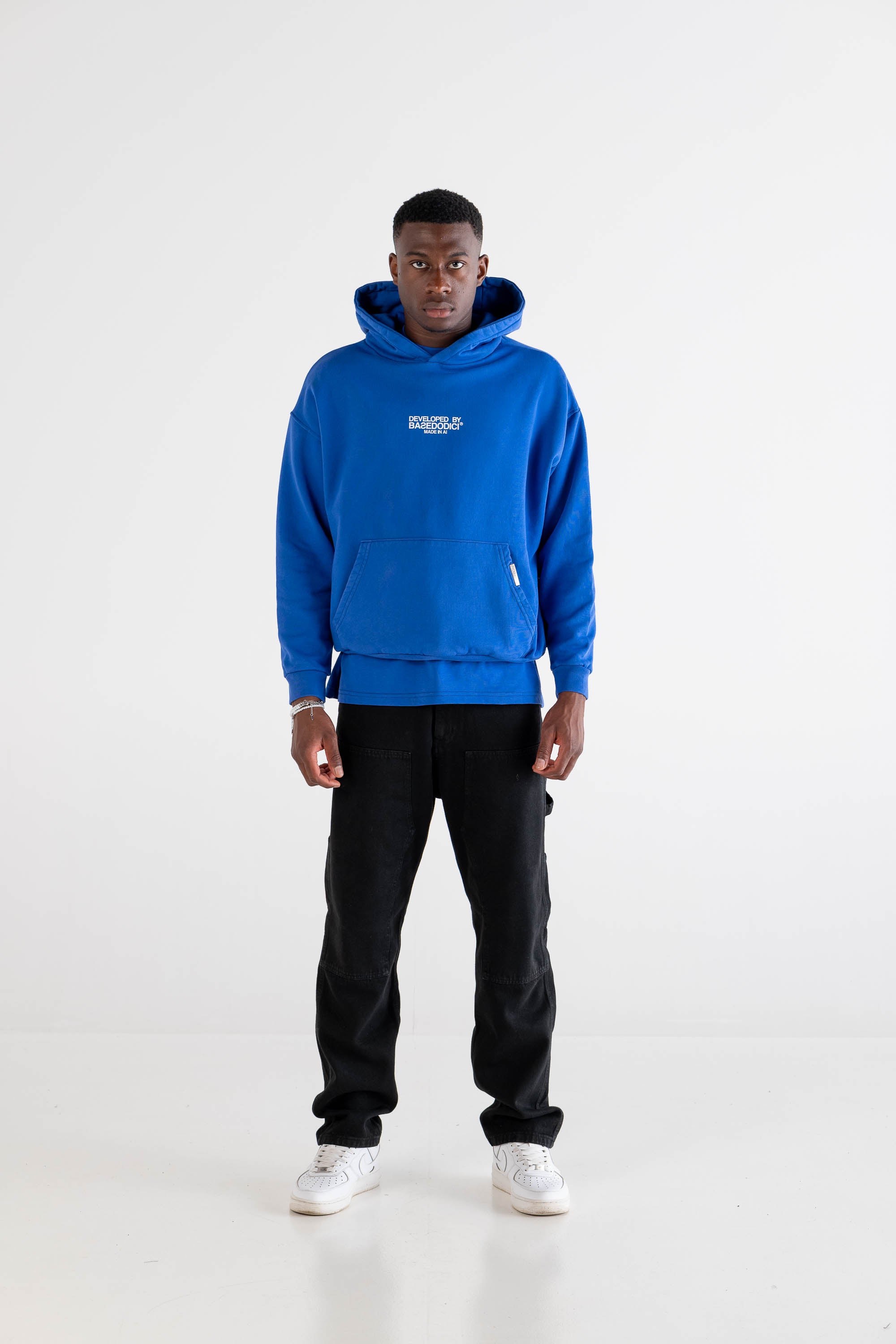 Hoodie “DYSTOPIA” AI Blue