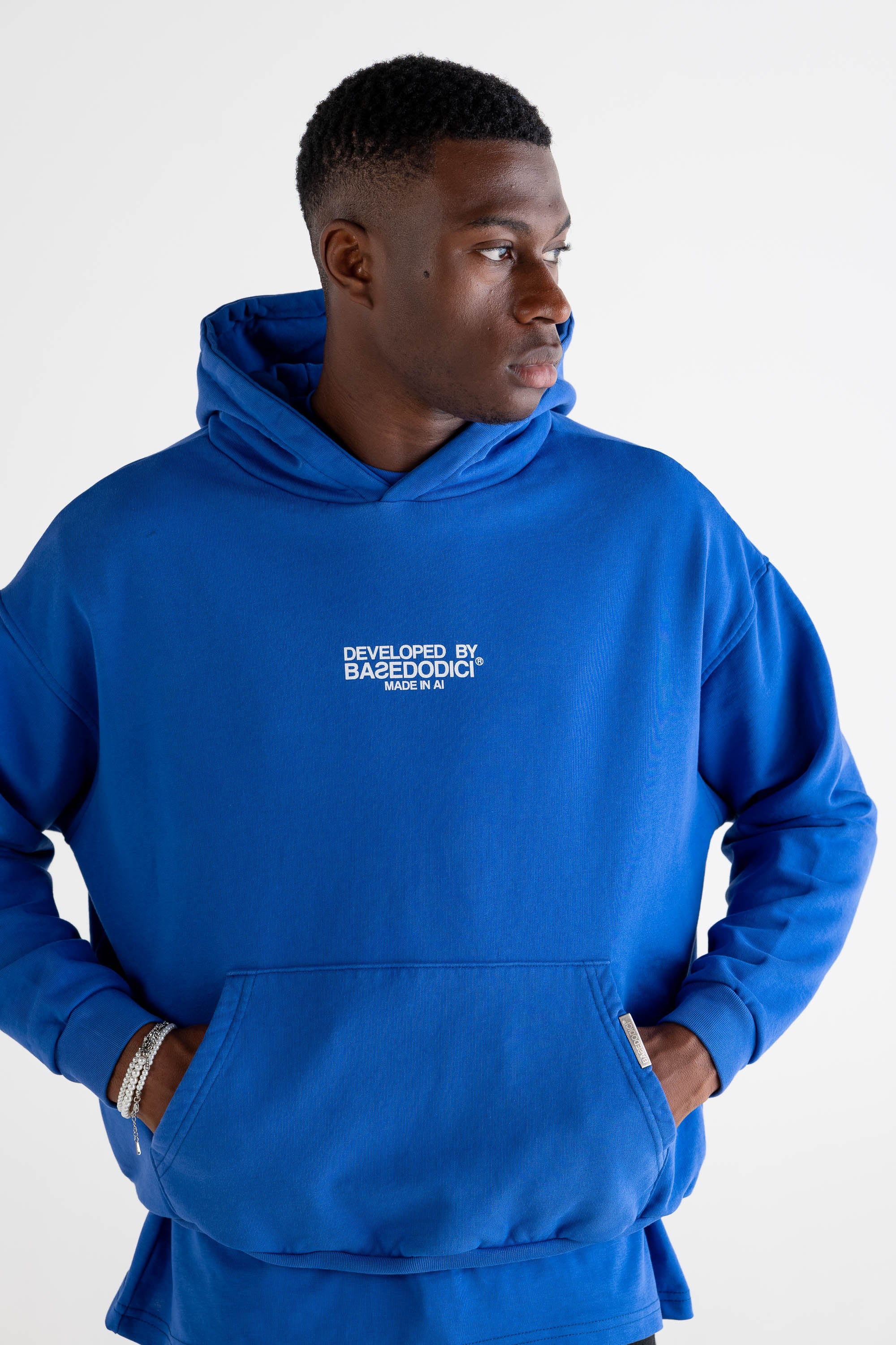 Hoodie “DYSTOPIA” AI Blue