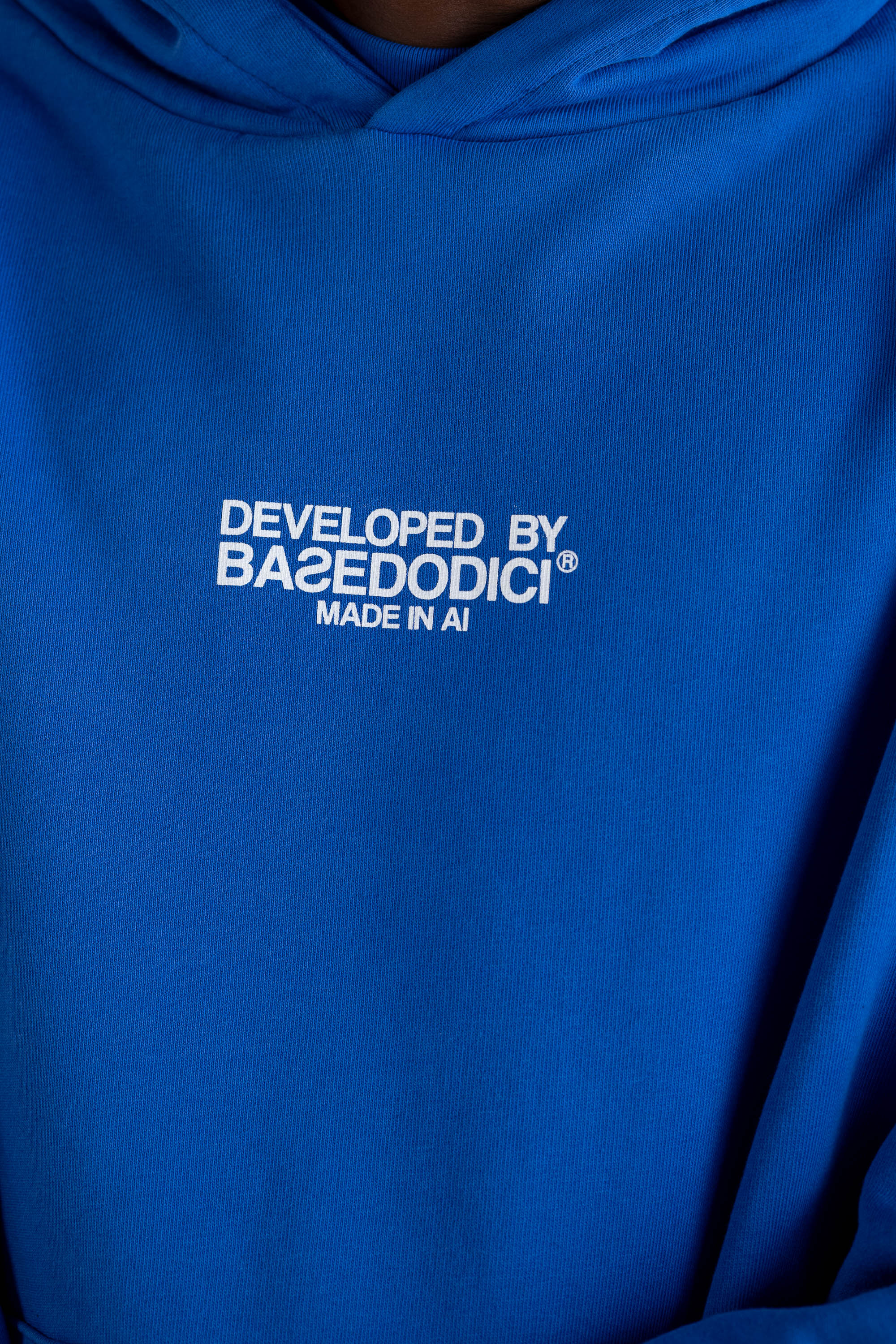 Hoodie “DYSTOPIA” AI Blue