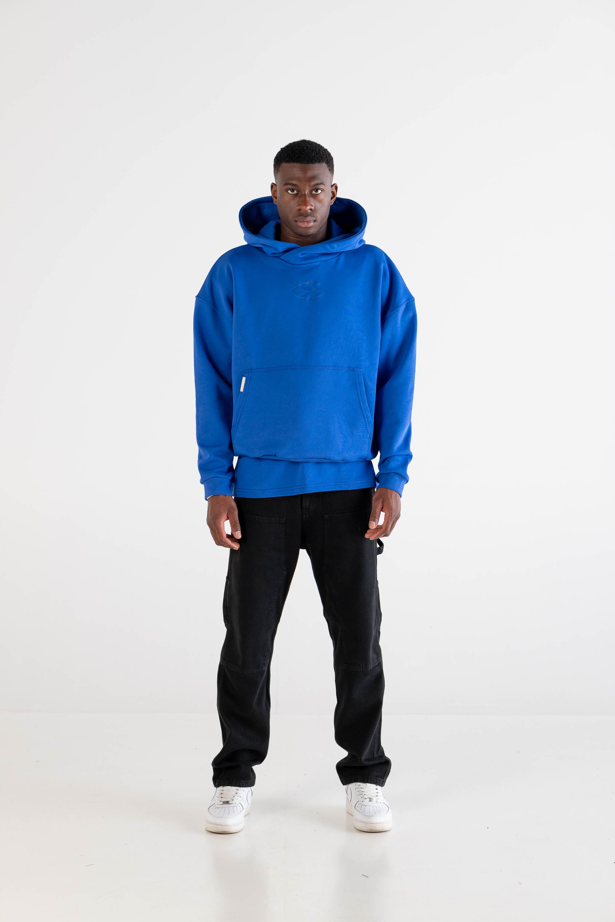 Boxy Hoodie “DYSTOPIA” LastDecade Blue