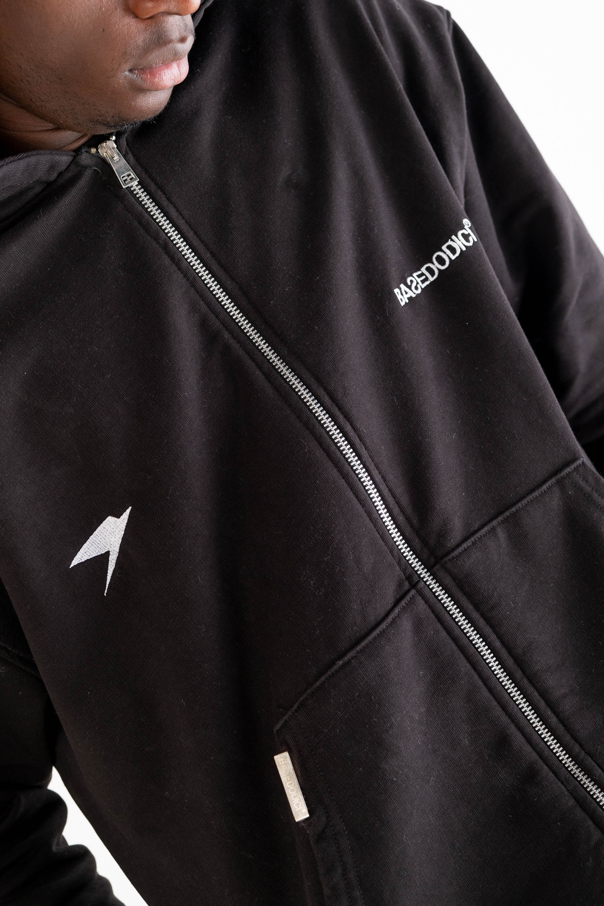 Zip Hoodie “DYSTOPIA” Logo Black