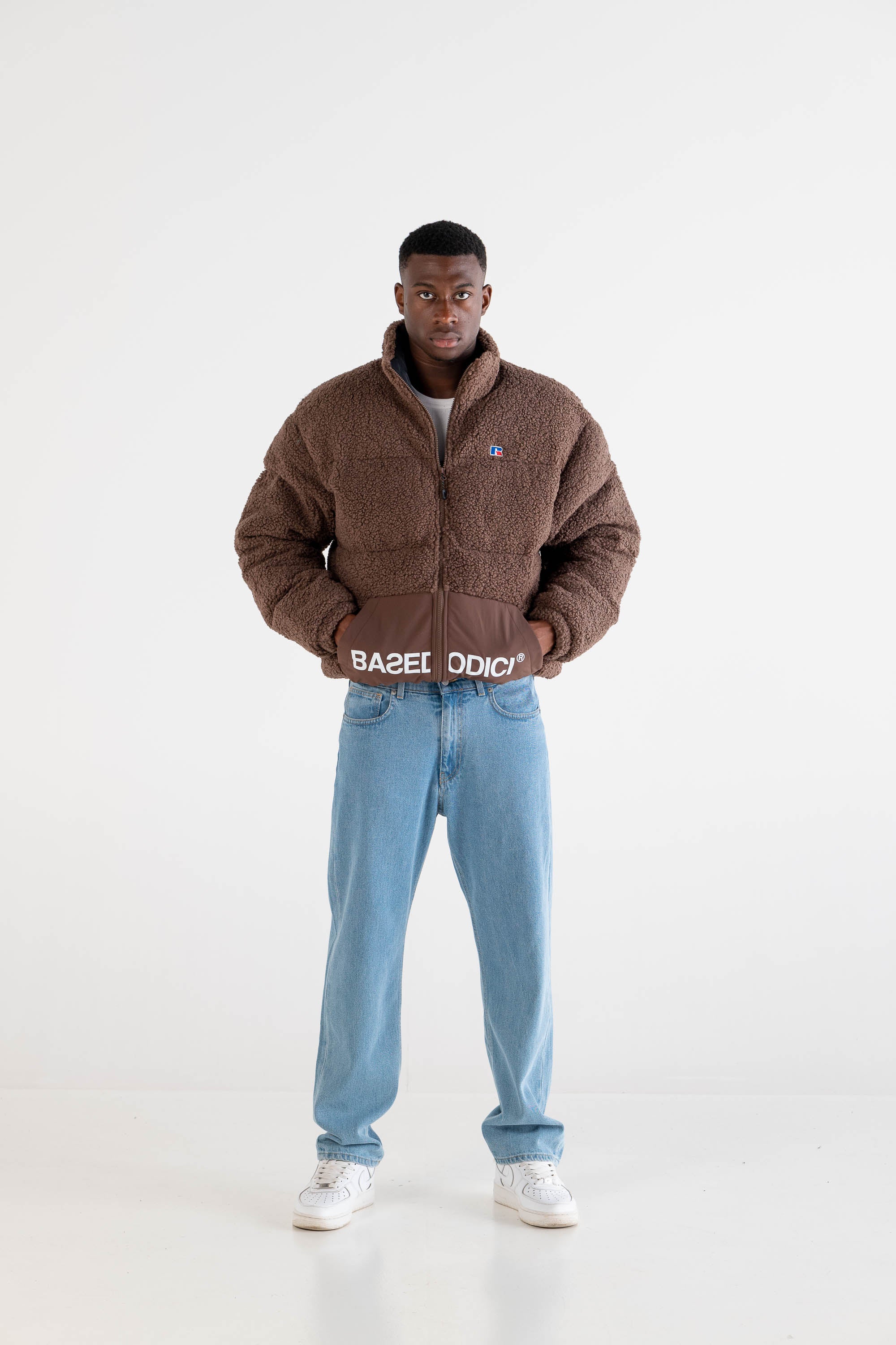 Puffy Sherpa Jacket "RUSSELLxBASEDODICI" Brown