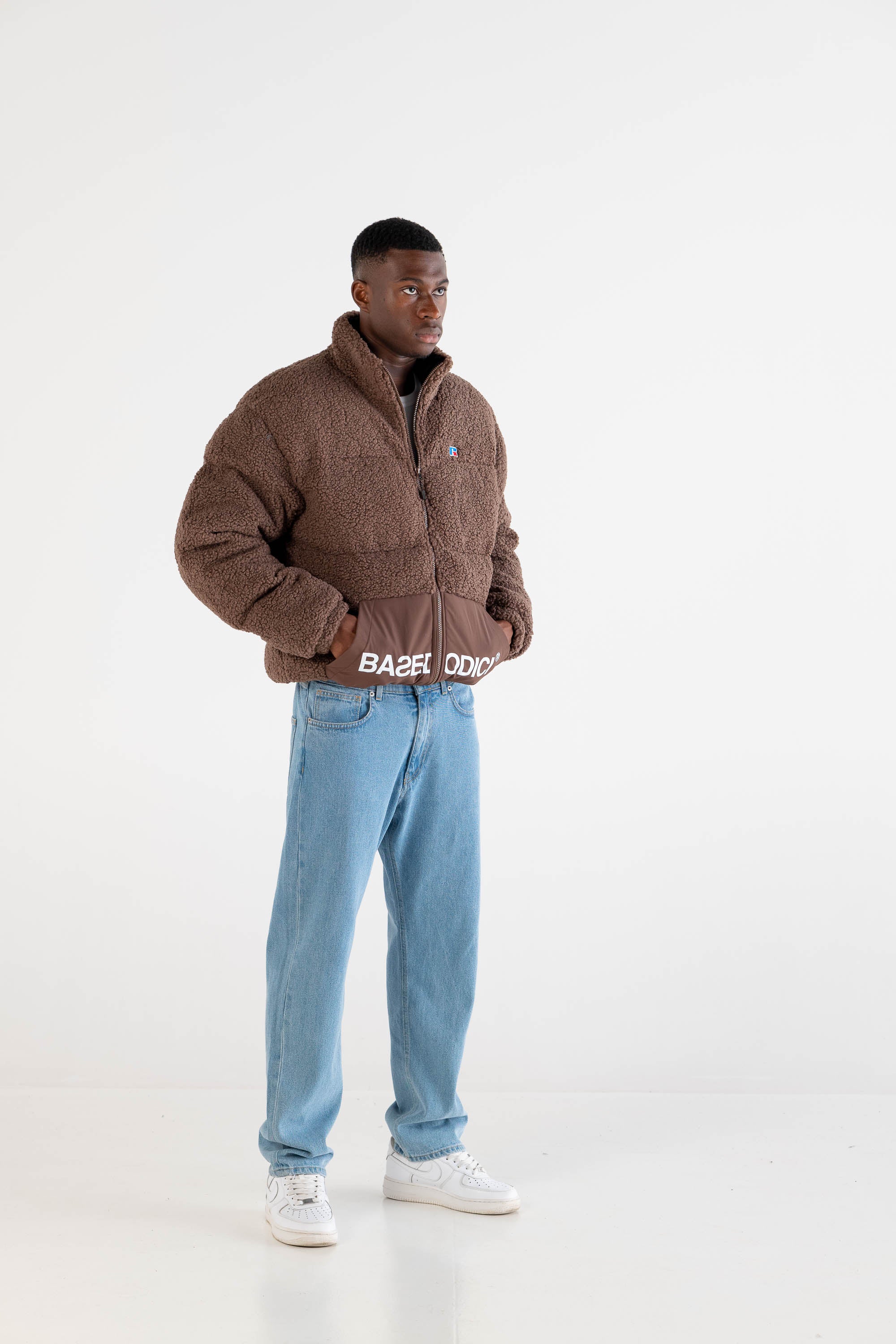 Puffy Sherpa Jacket "RUSSELLxBASEDODICI" Brown