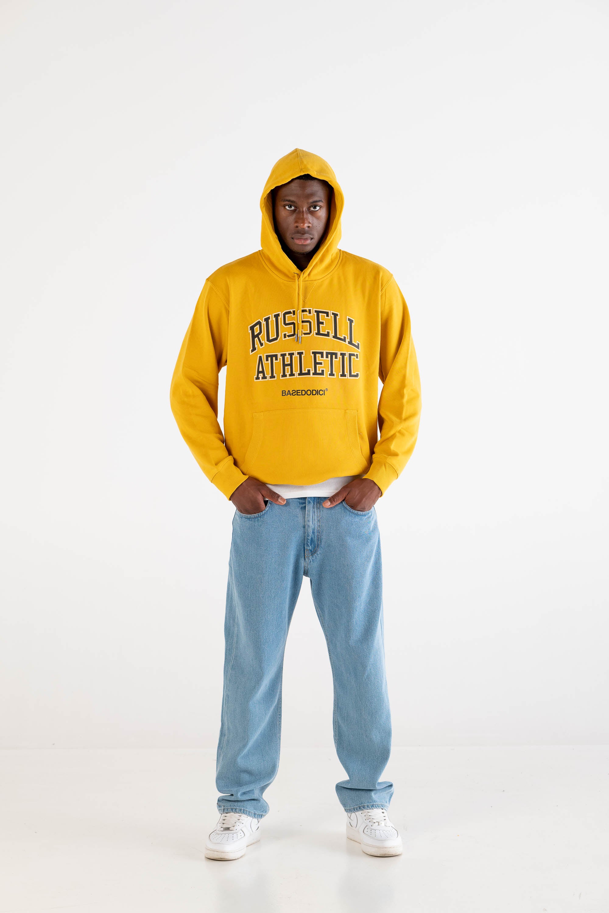 Hoodie "RUSSELLxBASEDODICI" Touchdown Yellow