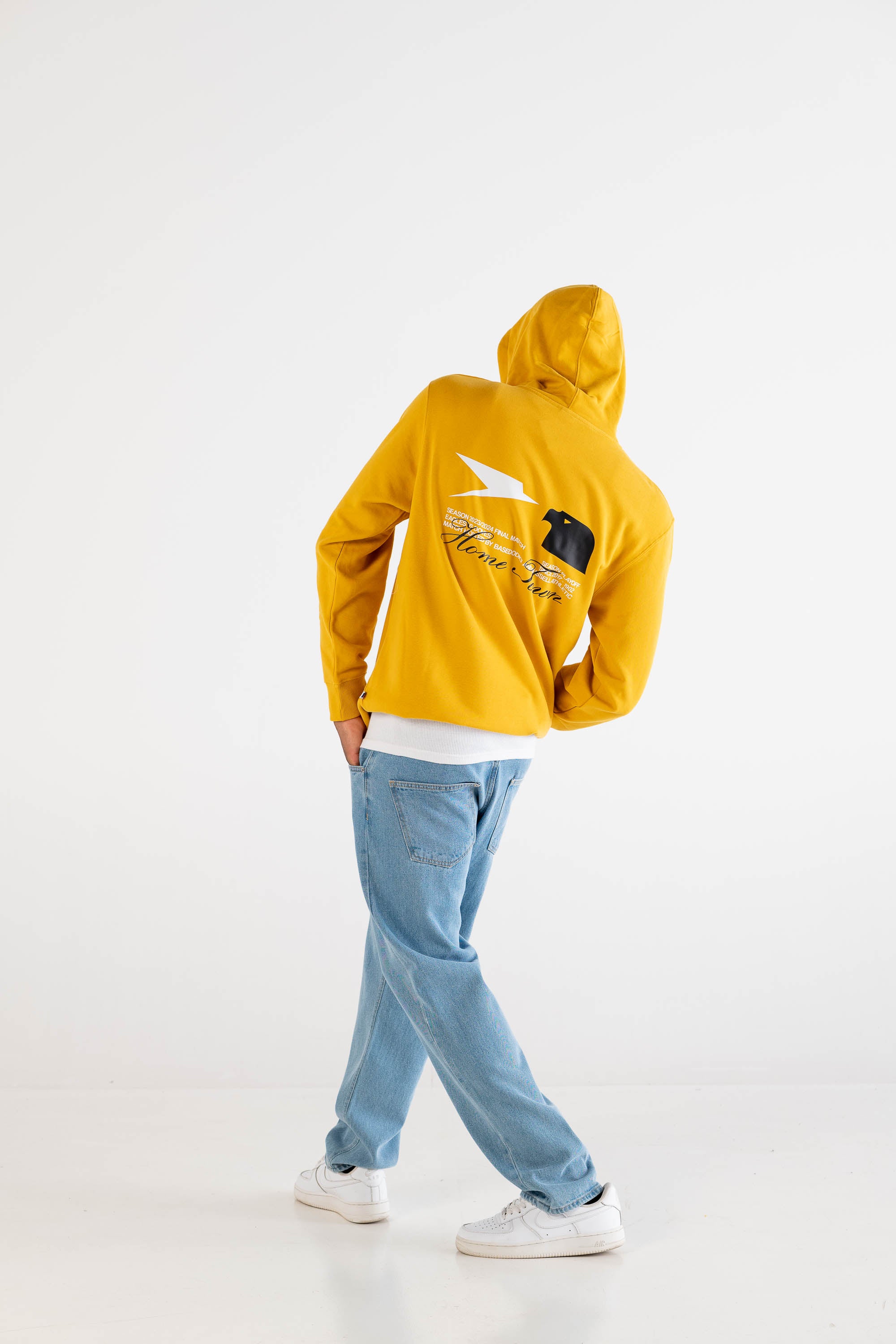 Hoodie "RUSSELLxBASEDODICI" Touchdown Yellow