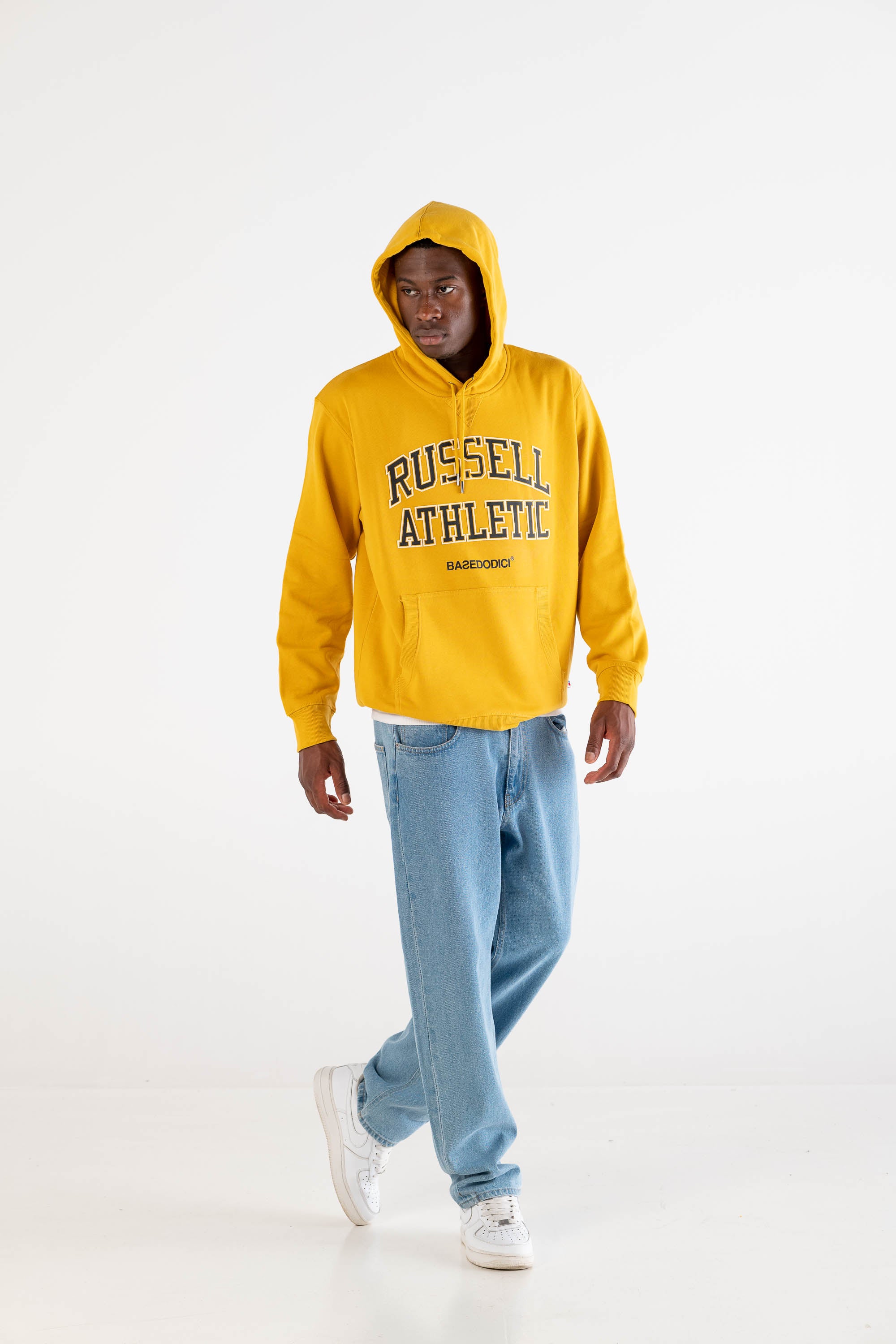 Hoodie "RUSSELLxBASEDODICI" Touchdown Yellow