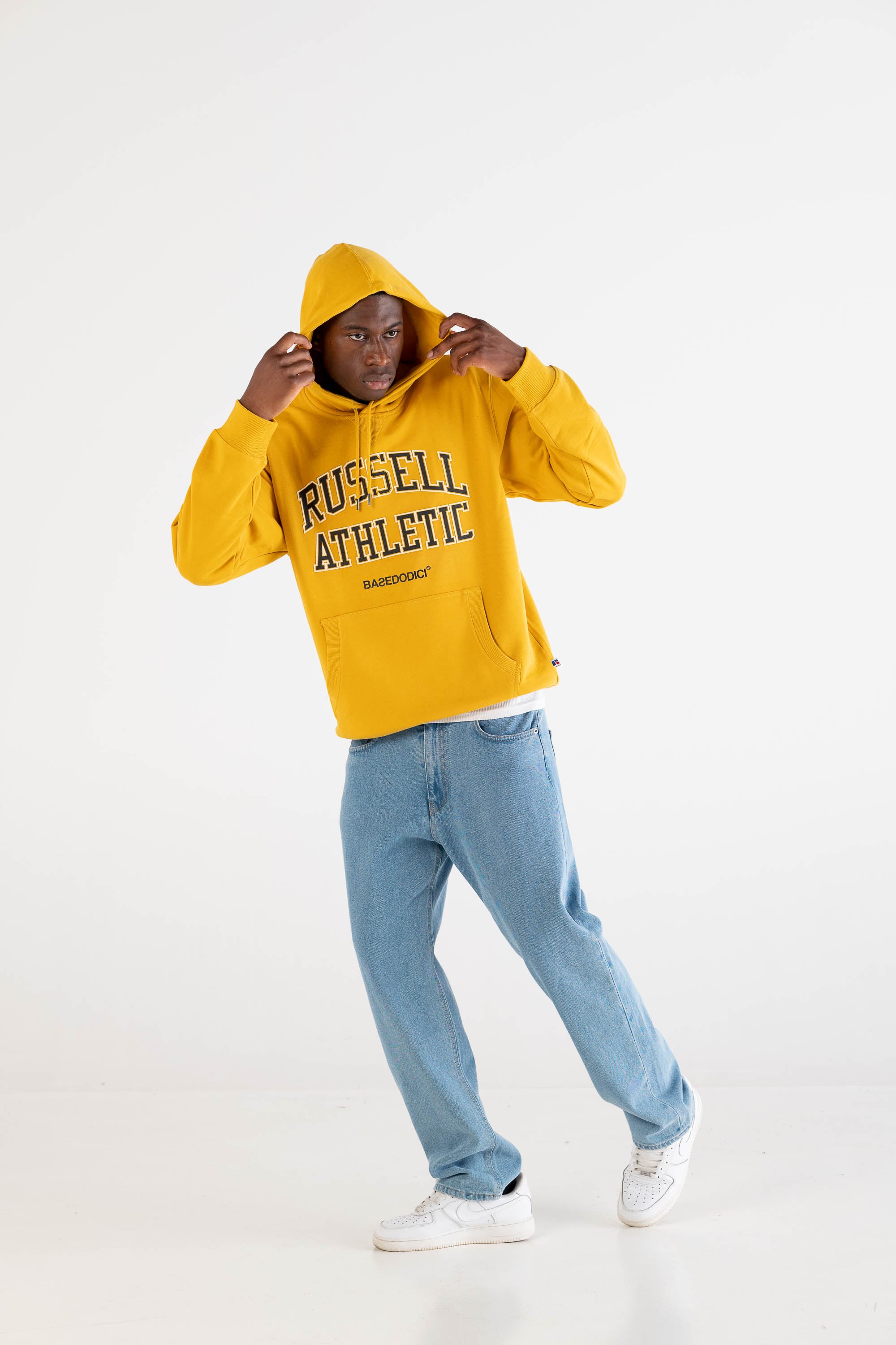 Hoodie "RUSSELLxBASEDODICI" Touchdown Yellow