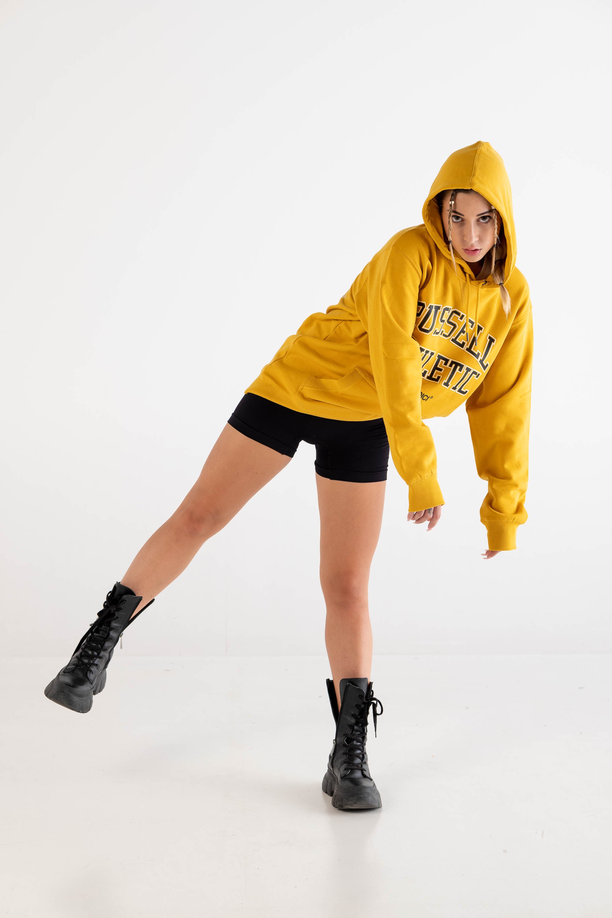 Hoodie "RUSSELLxBASEDODICI" Touchdown Yellow