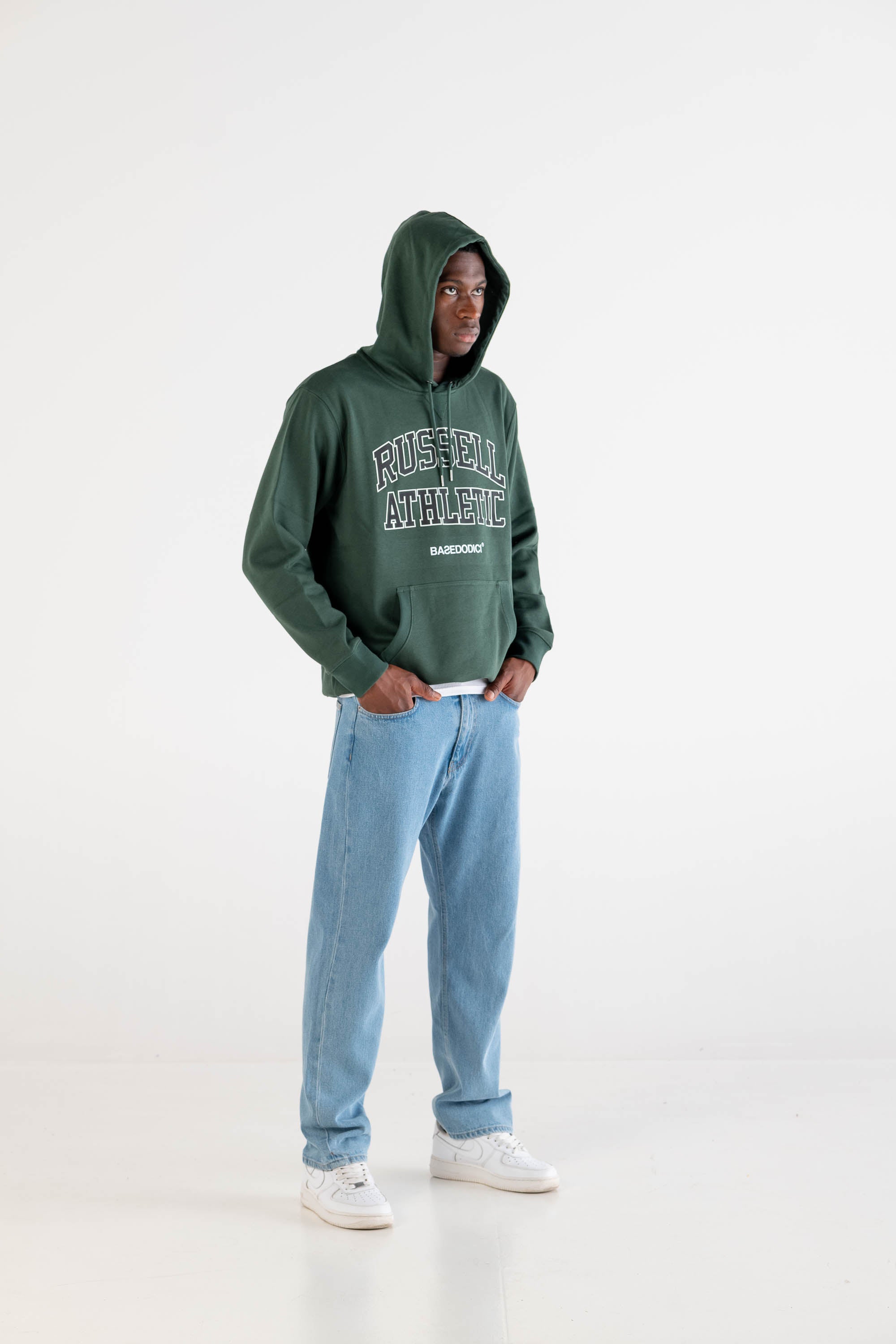 Hoodie "RUSSELLxBASEDODICI" Touchdown Green