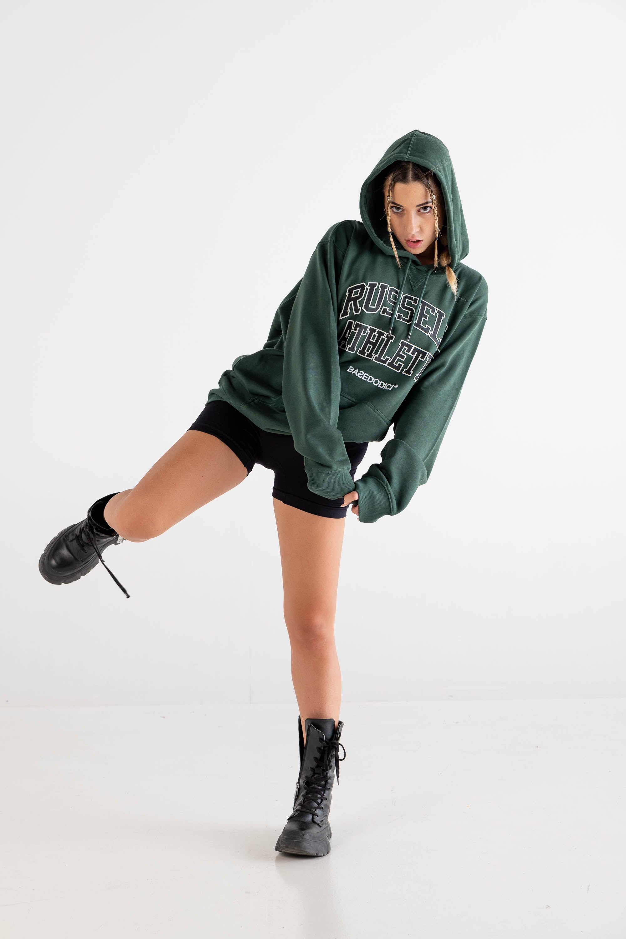 Hoodie "RUSSELLxBASEDODICI" Touchdown Green