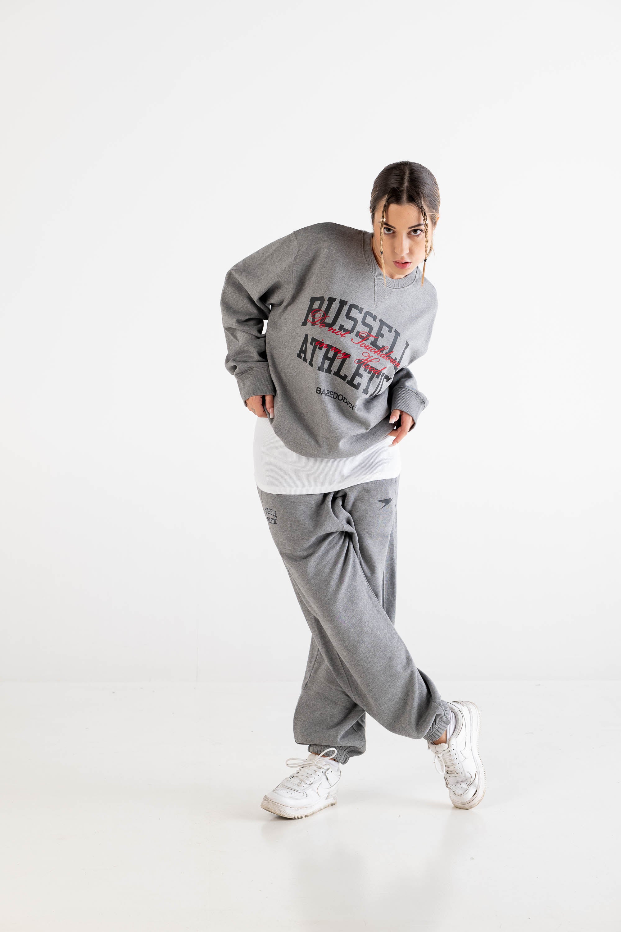 Crewneck “RUSSELLxBASEDODICI" Touchdown Grey